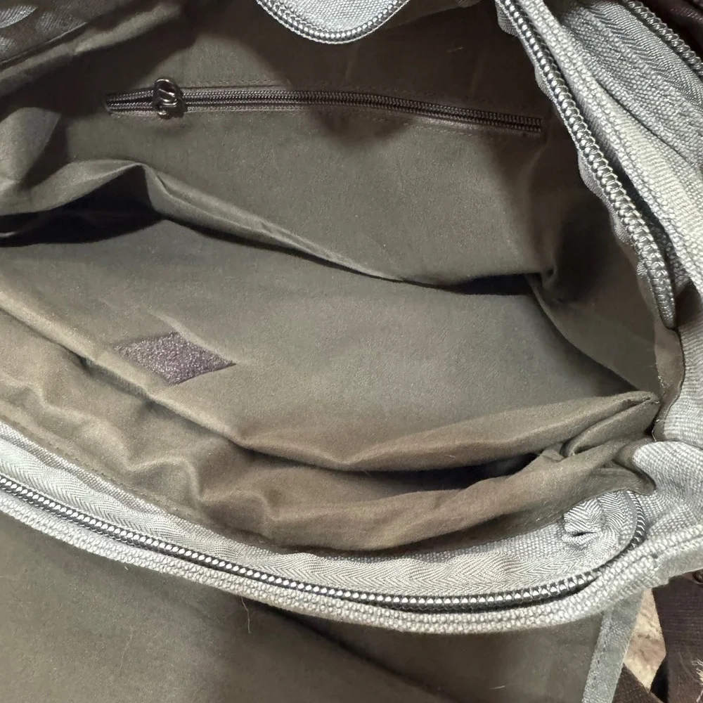 Canvas Messenger Bag Mens Large Gray 16